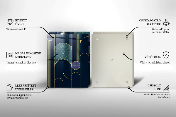 Steklena podloga za rezanje Abstraktna tema