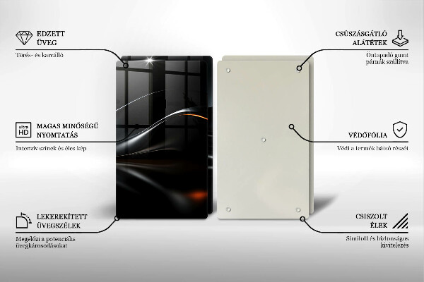 Steklena podloga za rezanje Abstraktno 3D oblikovanje