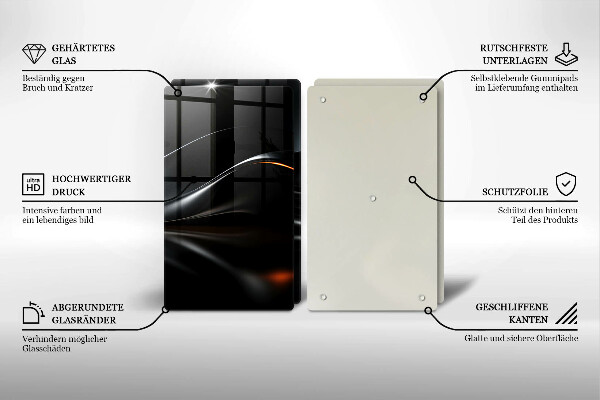 Steklena podloga za rezanje Abstraktno 3D oblikovanje