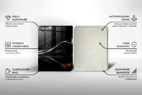 Steklena podloga za rezanje Abstraktno 3D oblikovanje