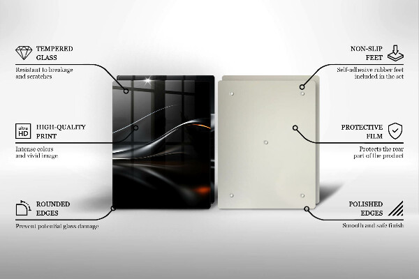 Steklena podloga za rezanje Abstraktno 3D oblikovanje