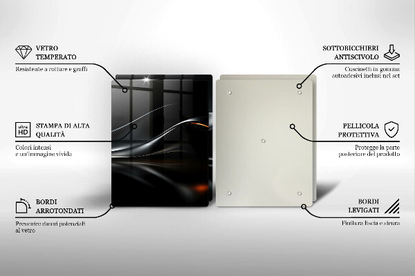 Steklena podloga za rezanje Abstraktno 3D oblikovanje