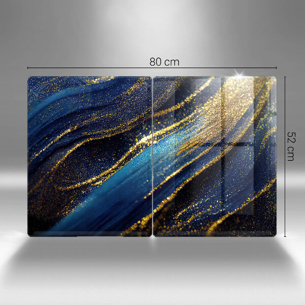 Steklena podloga za rezanje Mornarsko modra abstrakcija