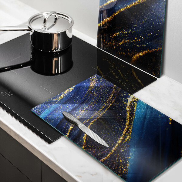 Steklena podloga za rezanje Mornarsko modra abstrakcija