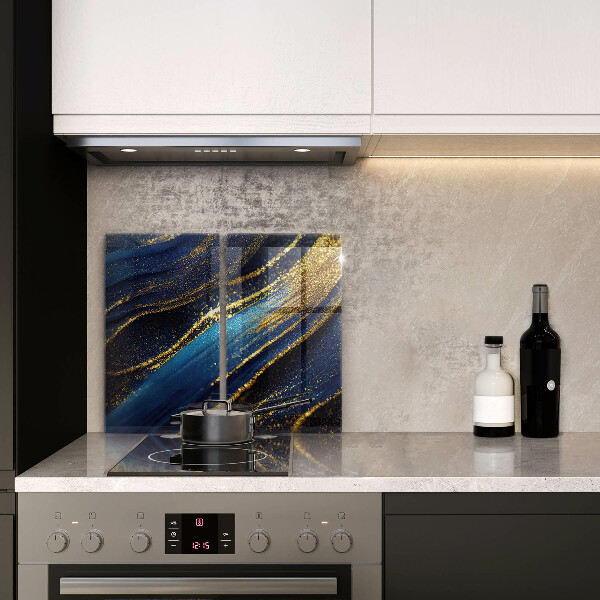 Steklena podloga za rezanje Mornarsko modra abstrakcija