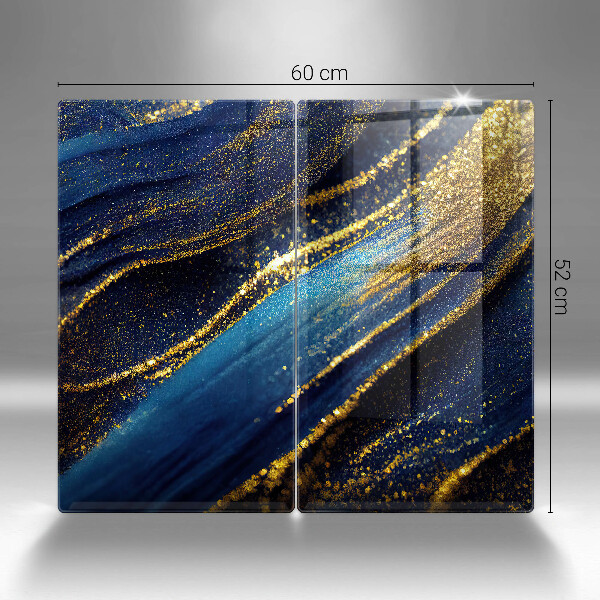 Steklena podloga za rezanje Mornarsko modra abstrakcija