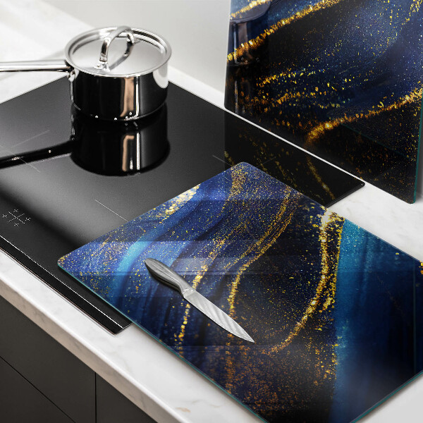 Steklena podloga za rezanje Mornarsko modra abstrakcija