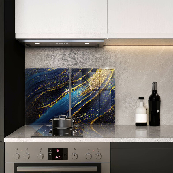 Steklena podloga za rezanje Mornarsko modra abstrakcija