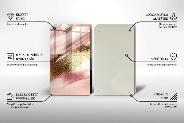 Steklena podloga za rezanje Pastelni madeži