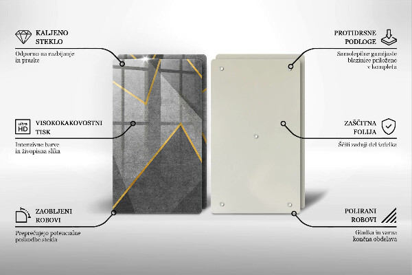 Steklena podloga za rezanje Ostre oblike