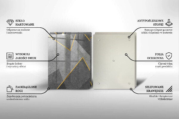Steklena podloga za rezanje Ostre oblike