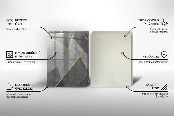 Steklena podloga za rezanje Ostre oblike