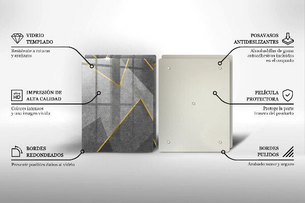 Steklena podloga za rezanje Ostre oblike