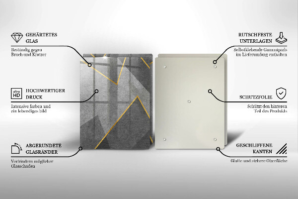 Steklena podloga za rezanje Ostre oblike