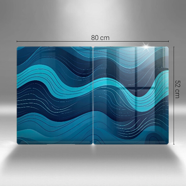 Steklena podloga za rezanje Abstraktni valovi