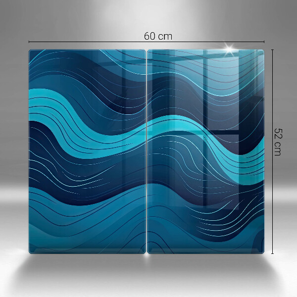 Steklena podloga za rezanje Abstraktni valovi