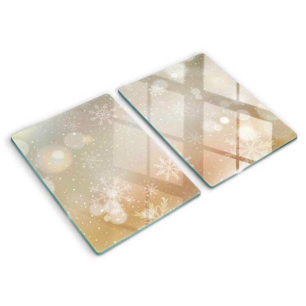 Steklena podloga za rezanje Snežinke