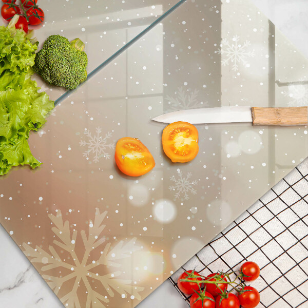 Steklena podloga za rezanje Snežinke