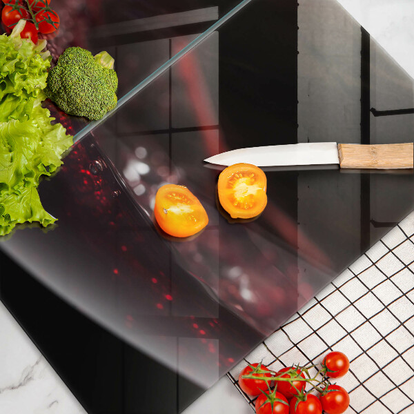 Steklena podloga za rezanje Rdeče vino v kozarcu