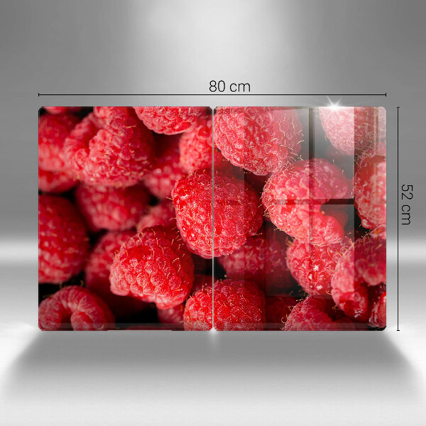 Steklena podloga za rezanje Sadje maline