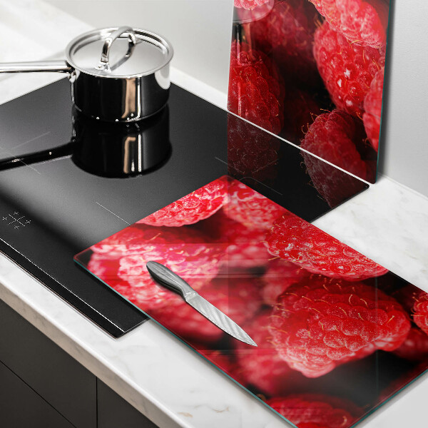 Steklena podloga za rezanje Sadje maline