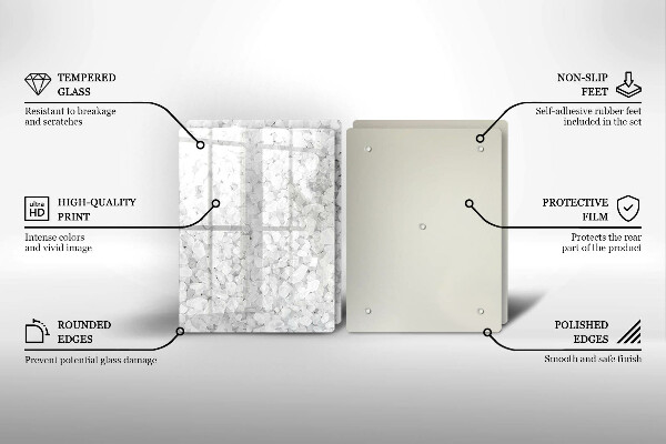 Steklena podloga za rezanje Kristali soli