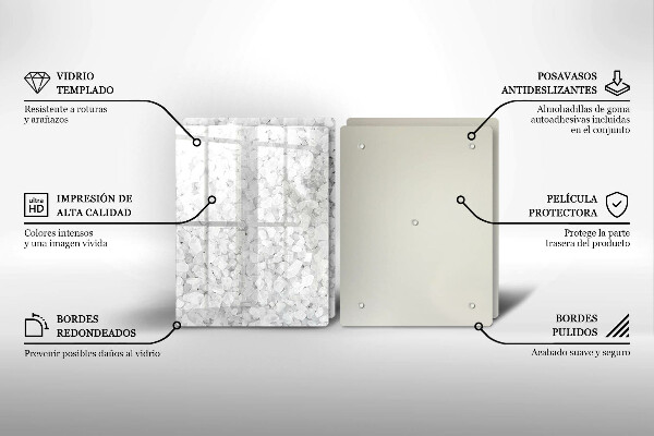 Steklena podloga za rezanje Kristali soli