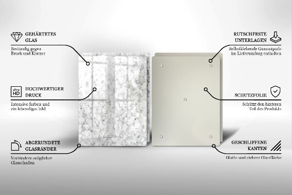 Steklena podloga za rezanje Kristali soli