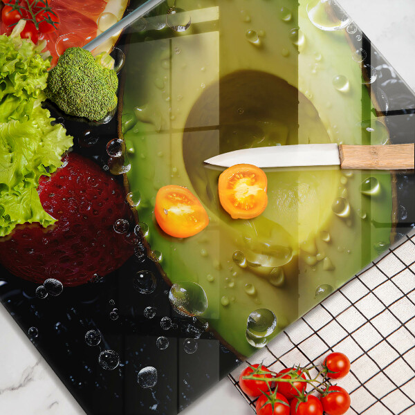 Steklena podloga za rezanje Sadje in zelenjava