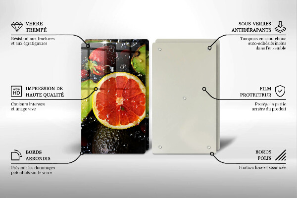 Steklena podloga za rezanje Sadje in zelenjava