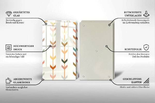 Steklena podloga za rezanje Geometrijski elementi