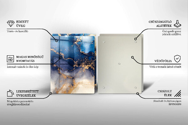 Steklena podloga za rezanje Marmorna abstrakcija