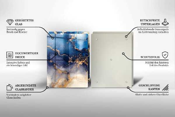 Steklena podloga za rezanje Marmorna abstrakcija