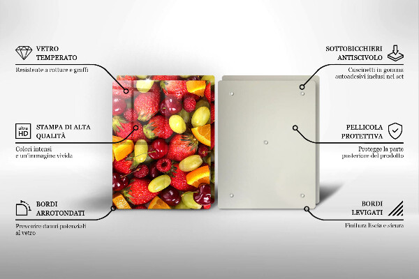 Steklena podloga za rezanje Poletno sadje