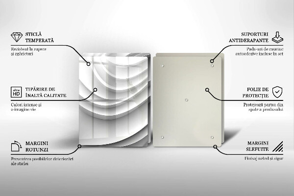 Steklena podloga za rezanje Geometrijske črte