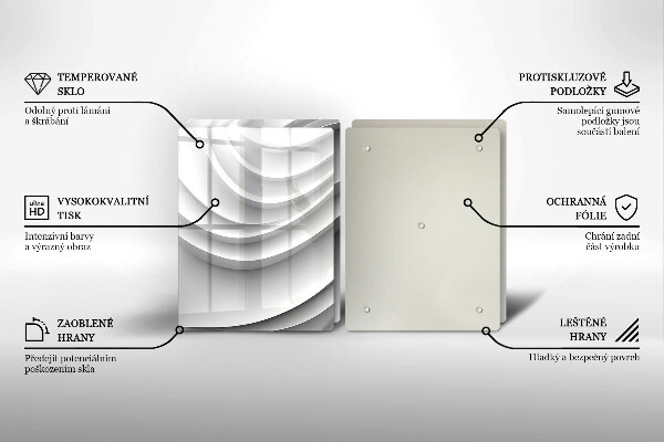 Steklena podloga za rezanje Geometrijske črte