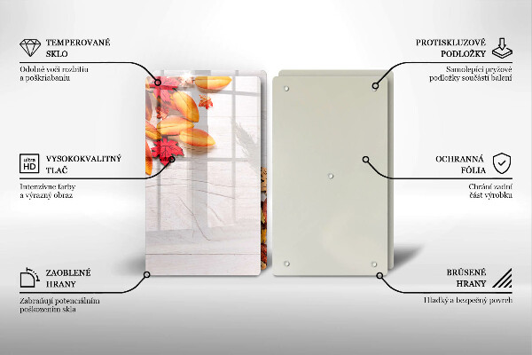 Steklena podloga za rezanje Jesensko listje