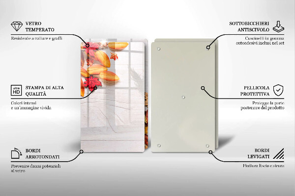 Steklena podloga za rezanje Jesensko listje