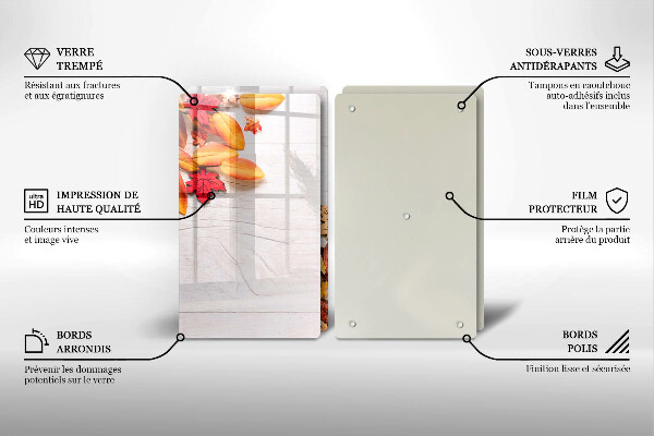 Steklena podloga za rezanje Jesensko listje