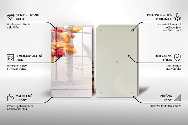 Steklena podloga za rezanje Jesensko listje