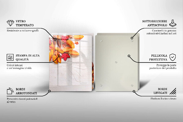 Steklena podloga za rezanje Jesensko listje