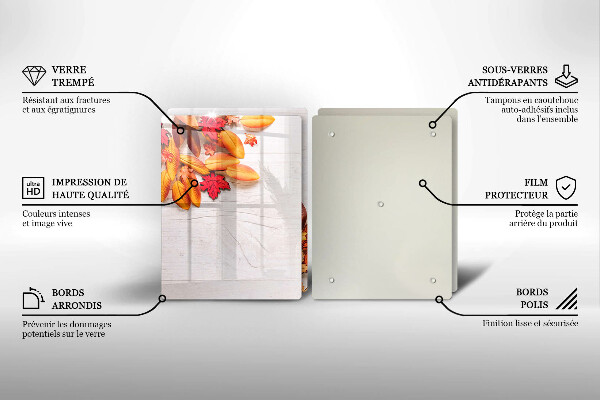 Steklena podloga za rezanje Jesensko listje