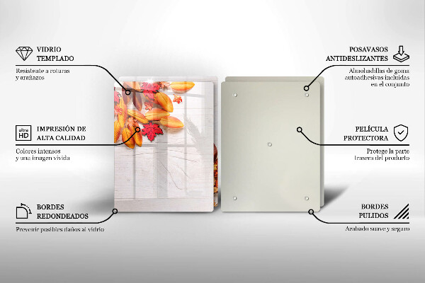 Steklena podloga za rezanje Jesensko listje