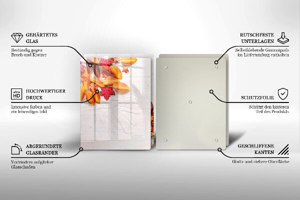 Steklena podloga za rezanje Jesensko listje