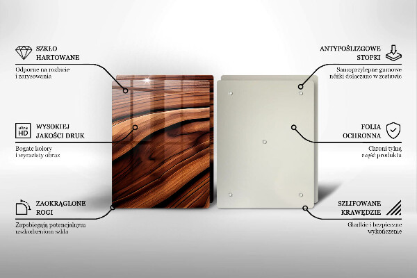 Steklena podloga za rezanje Struktura lesa