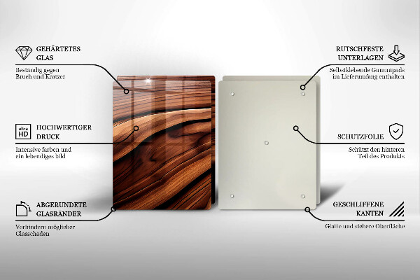 Steklena podloga za rezanje Struktura lesa