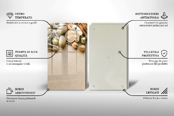 Steklena podloga za rezanje božični okraski