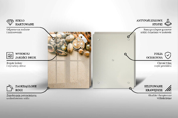 Steklena podloga za rezanje božični okraski