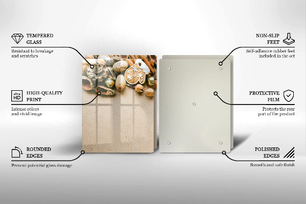 Steklena podloga za rezanje božični okraski