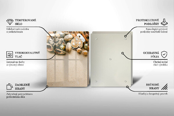 Steklena podloga za rezanje božični okraski